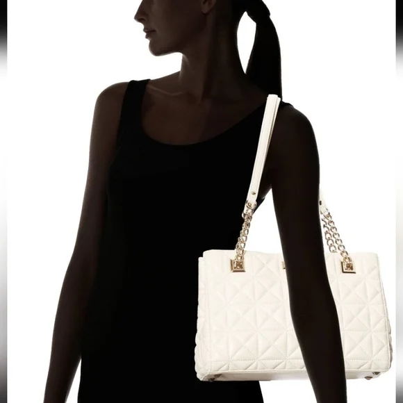 Kate Spade NY Sedgewick Place Phoebe Shoulder Bag Purse Quilted Cream Ivory - Picture 3 of 15